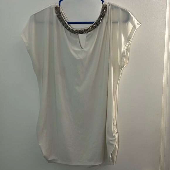 Maurices white size xl blouse, draped back. - Picture 1 of 4